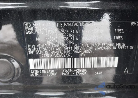 2025 Toyota Rav4 Limited z USA, uszkodzony, nr VIN 2T3N1RFV0SW597370